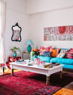 Here are some of my favorite happy spaces - all from Pinterest...