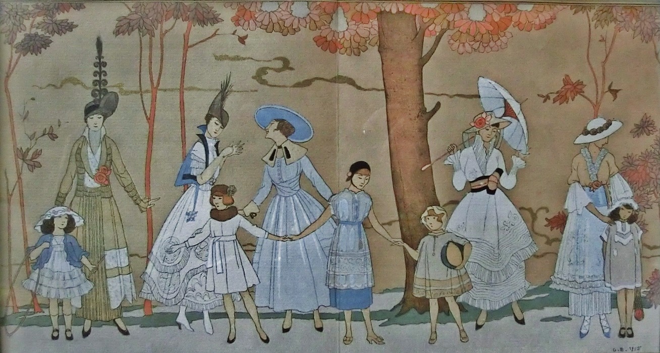 ジョルジュ・バルビエ、フェミナ、希少画集画、新品額付 ジョルジュ