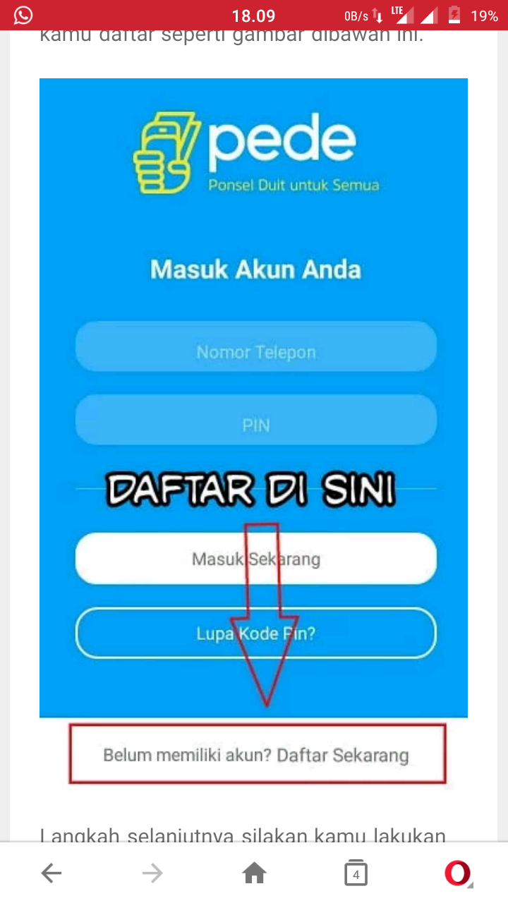 Cara Mendapatkan Pulsa Gratis Dari Aplikasi &quot;Pede&quot;