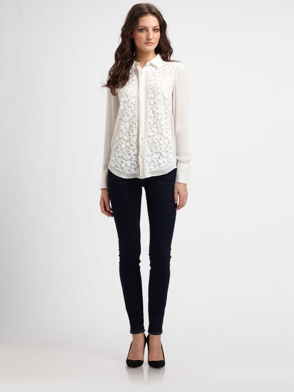 Brainy Mademoiselle: White Lace Top