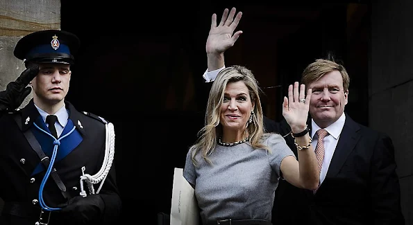 King Willem Alexander and Queen Maxima, Princess Beatrix, Princess Mabel, Princess Laurentien and Prince Constantijn of the Netherlands attend the 2015 Prince Claus Awards at the Royal Palace