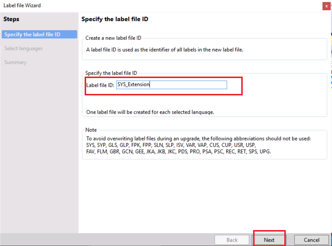How to create label extension in Dynamics 365?