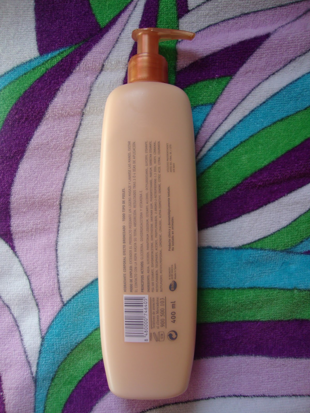 crema corporal efecto bronceado