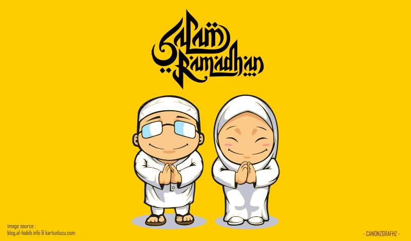 Salam Ramadhan Kartun Vektor Cdr Free | Corel Draw Files
