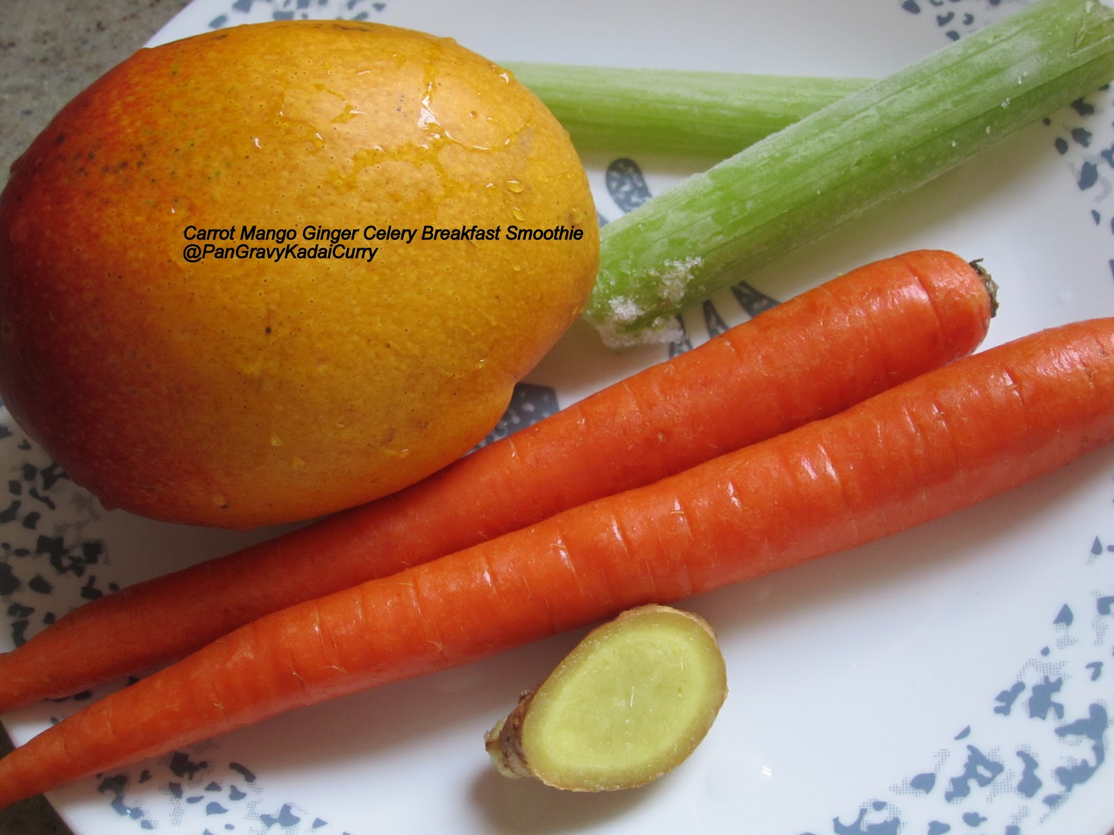 Pan Gravy Kadai Curry Carrot Mango Ginger Celery Breakfast Smoothie