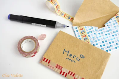 DIY paper good enveloppe -  tutorial tutoriel enveloppe - chez violette