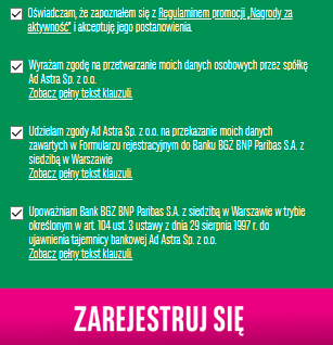 Promocja nagrody dla aktywnych w BGŻ BNP Paribas!