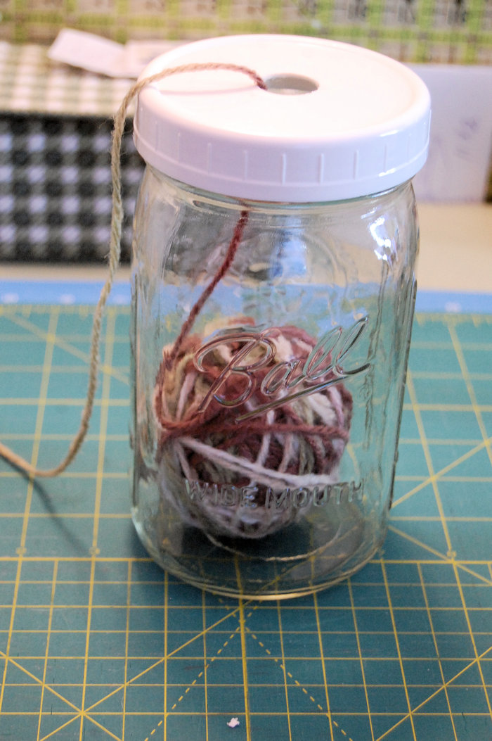 Strings Away! Tuesday Tip Homemade Yarn Holder