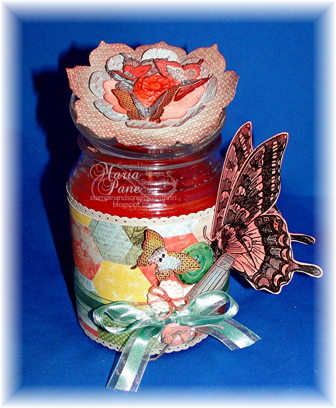 Stampin and Scrappin With Ri Ri YANKEE CANDLE HOLDER SLEEVE HANDMADE