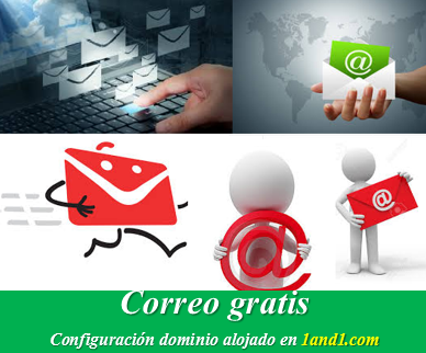 Correo Dominio ¡Crear correo gratis con dominio alojado en 1 and 1!