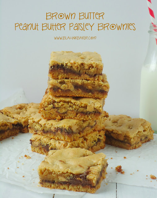 Brown Butter Peanut Butter Paisley Brownies via Blahnik Baker
