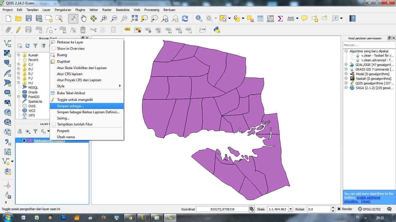 Mengubah file shapefile / shp menjadi file geojson ~ Oddsay