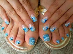 nail toe designs matching finger summer beach toes nails toenail toenails fingers match pedicure acrylic hand hands feet pretty tips