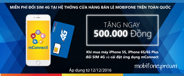 Đổi sim 4G - Ưu đãi bất ngờ cùng Mconnect tặng ngay 1 triệu đồng