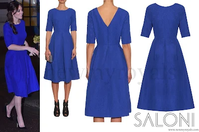 Kate Middleton Style SALONI Martine Crinkle-Effect Dress