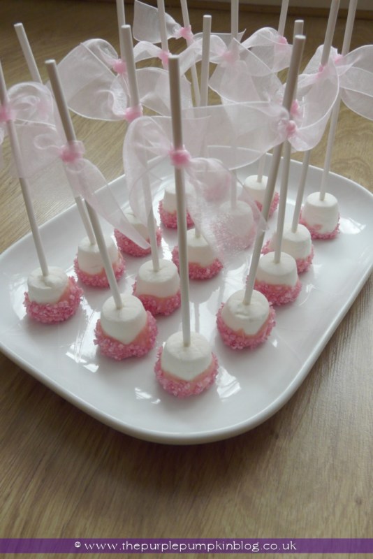 Pink Encrusted Marshmallow Pops