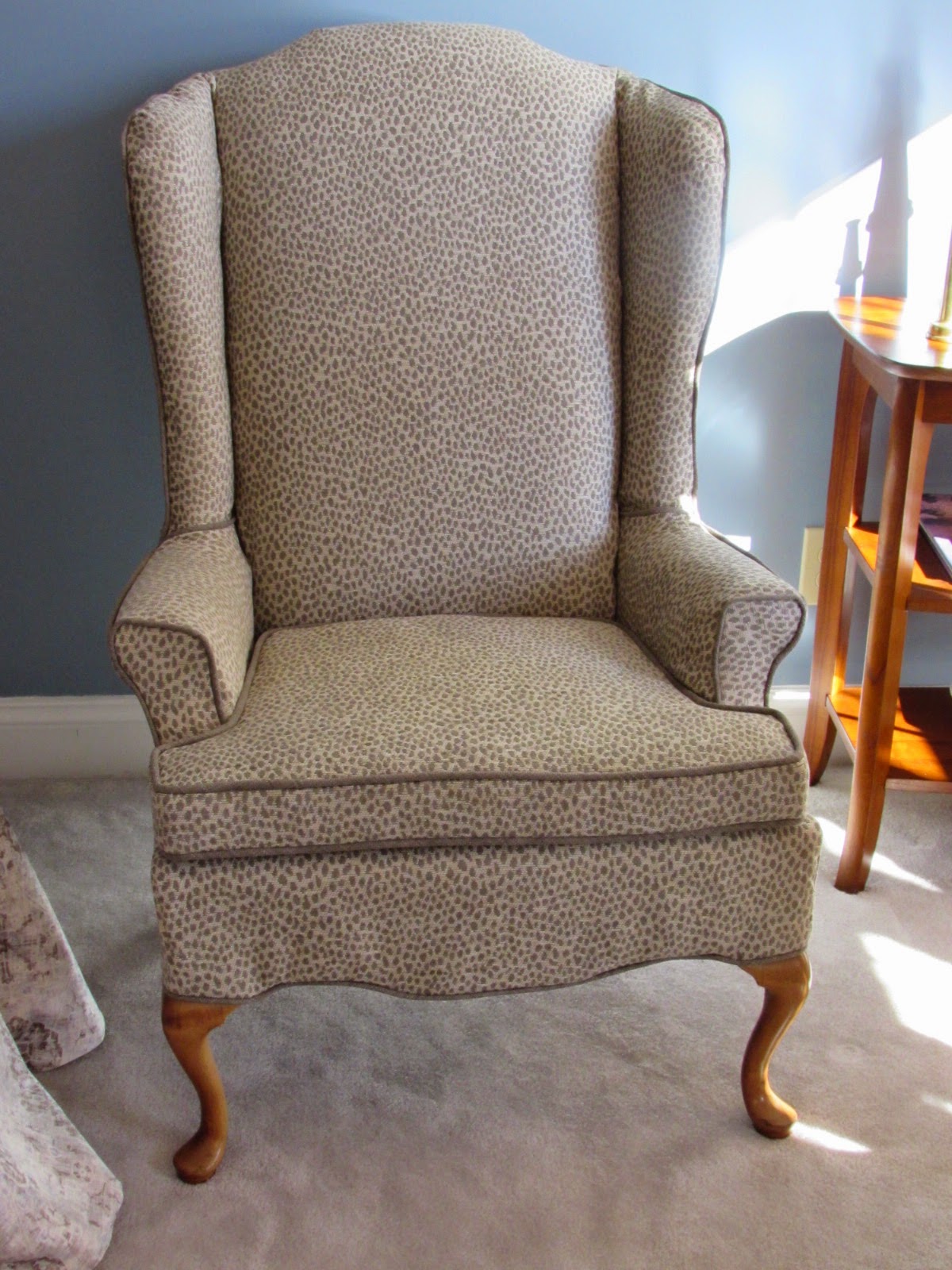 Custom Made Slipcovers Wing Chairs / Velcro Treatment on the bottom