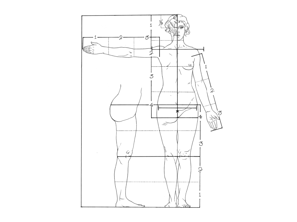 Research of Artistic Anatomy: Paul Licher: Proportions moyennes de la