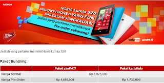Nokia Lumia 520 Spesial Harga Rp 1.499.000