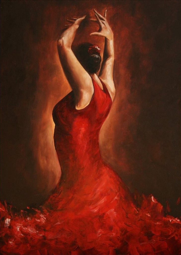 Vladimir Kush, 1965, Flamenco Dancer, Tutt'Art@