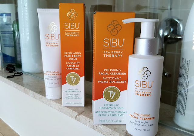 Sibu Exfoliating Face and Body Scrub  - $24.95 Polishing Facial Cleanser - $19.95, Skincare review, Sea Buck Thorn, Sea Berry, Canadian Beauty Blogger