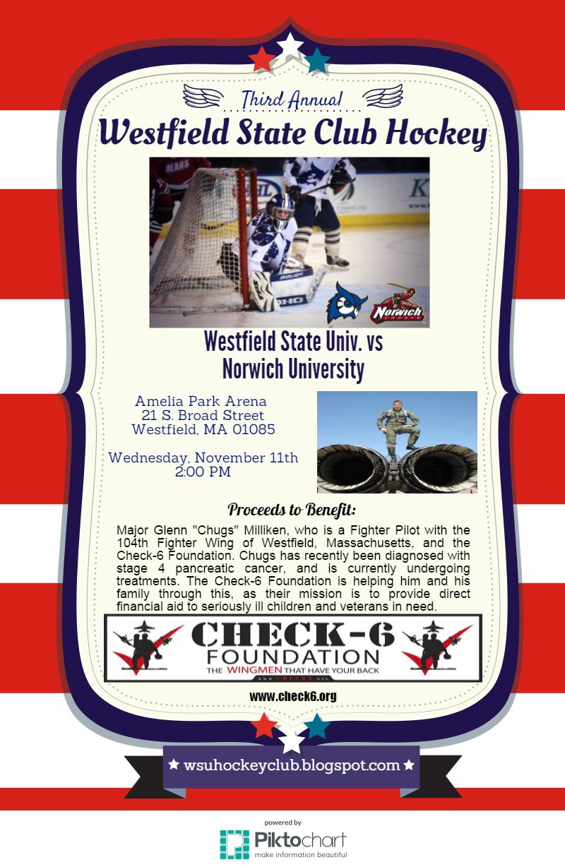 Westfield State Club Hockey 2015 Veteran's Day Game