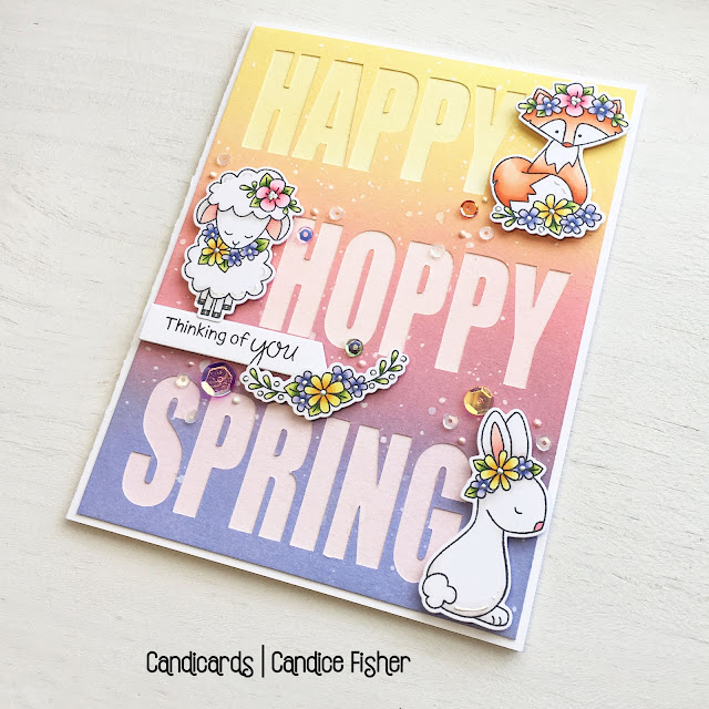 Hoppy Spring Card by April Guest Designer Candice Fisher | Woodland Spring Stamp Set by Newton's Nook Designs #newtonsnook #handmade