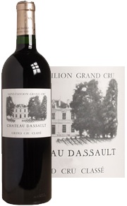 chateau dassault label and bottle shot