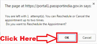 how to change appointment date of passport