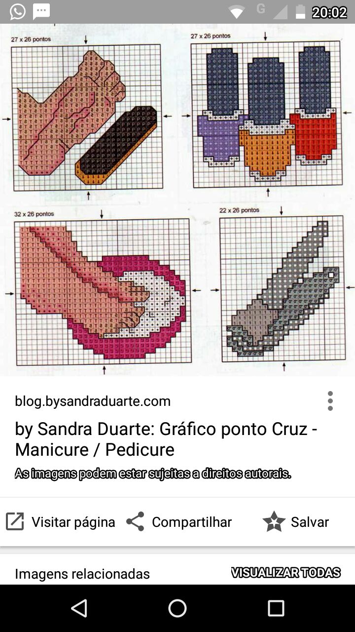Meninas Arteiras: Manicure - Gráfico em Ponto Cruz