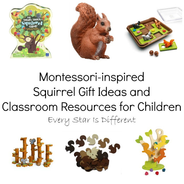 Montessori-inspired Squirrel Gift Ideas and Classroom Resources for Children
