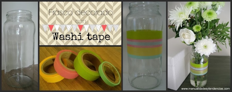 Bote reciclado en jarrón / Vase made out of a recycled jar / Pot en verre recyclé