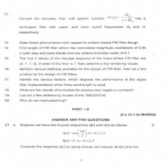 EC2302 Digital Signal Processing May June 2010 Past Exam Paper