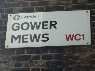 Street sign, Gower Mews, London WC1