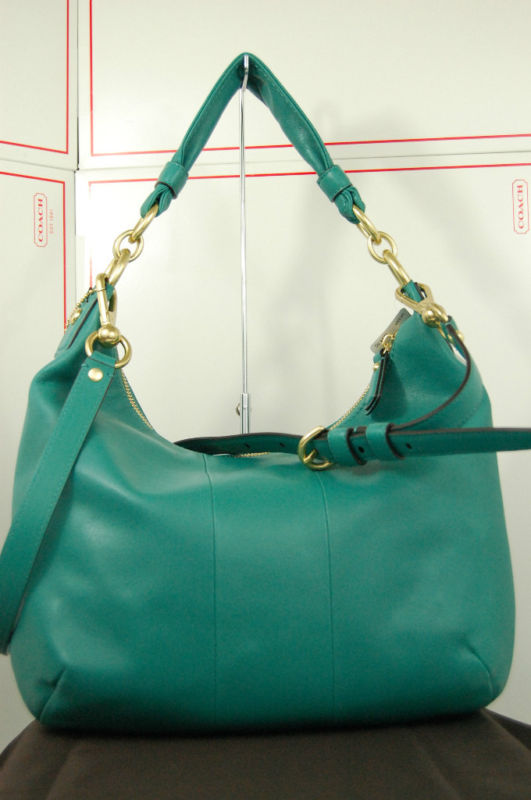 Bags Heaven: Coach Kristin Leather Green Teal Hobo Handbag
