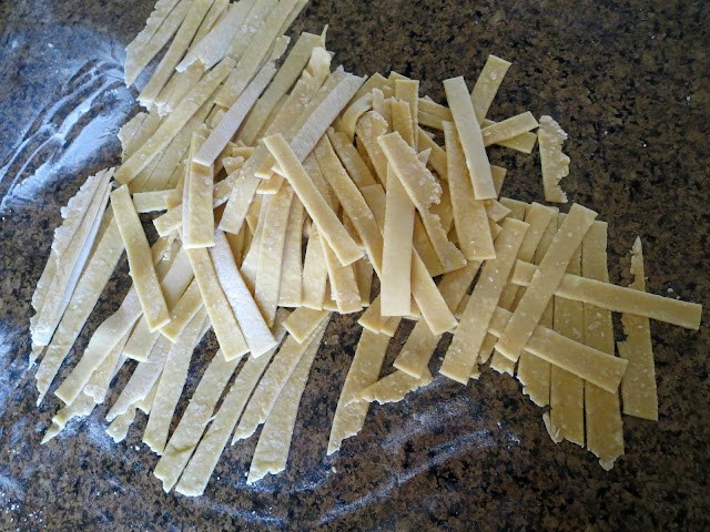 Chicken Noodle Soup with Homemade Egg Noodles--Use a rotisserie chicken to simplify the meal!