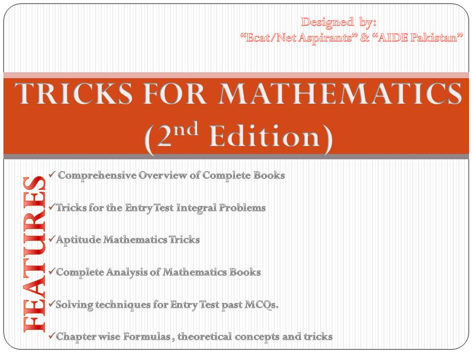 ENTRY TEST PREPARATION: Tricks for Mathematics (2nd Edition)