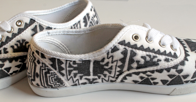 punk projects: Tribal Patterned Shoes