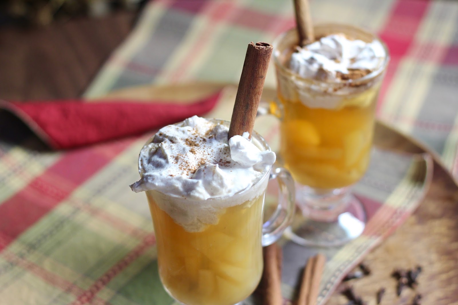 Hot Apple Brandy Punch with Marzipan Whipped Cream Diary of a Mad