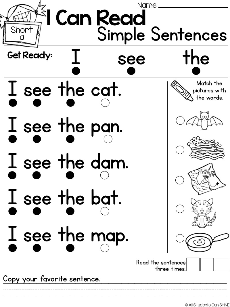 Easy Reading For Kindergartners