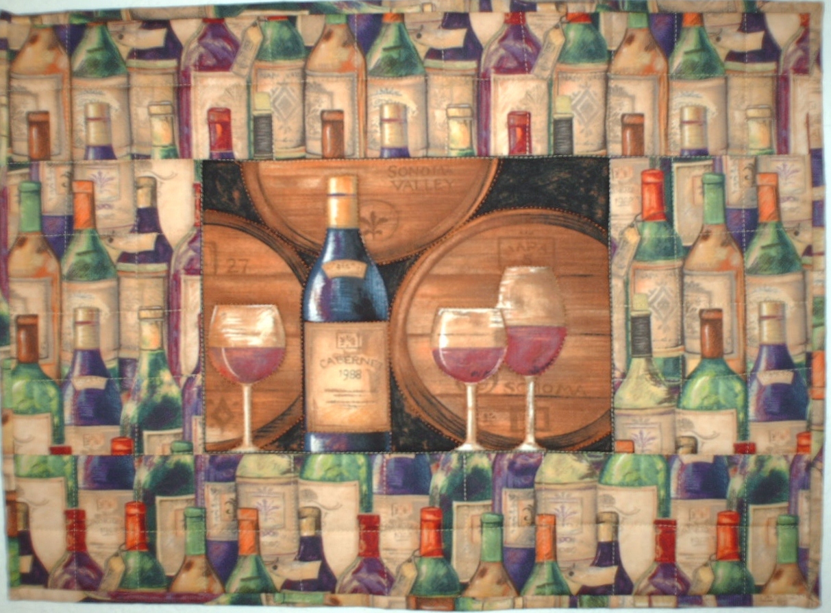 catstaffquilting Wine Bottle Placemats