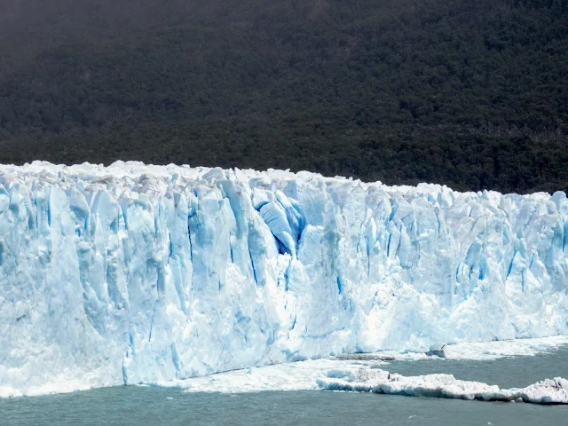 Craggy peaks of ice that are part of Perito Moreno Glacier near El Calafate Argentina