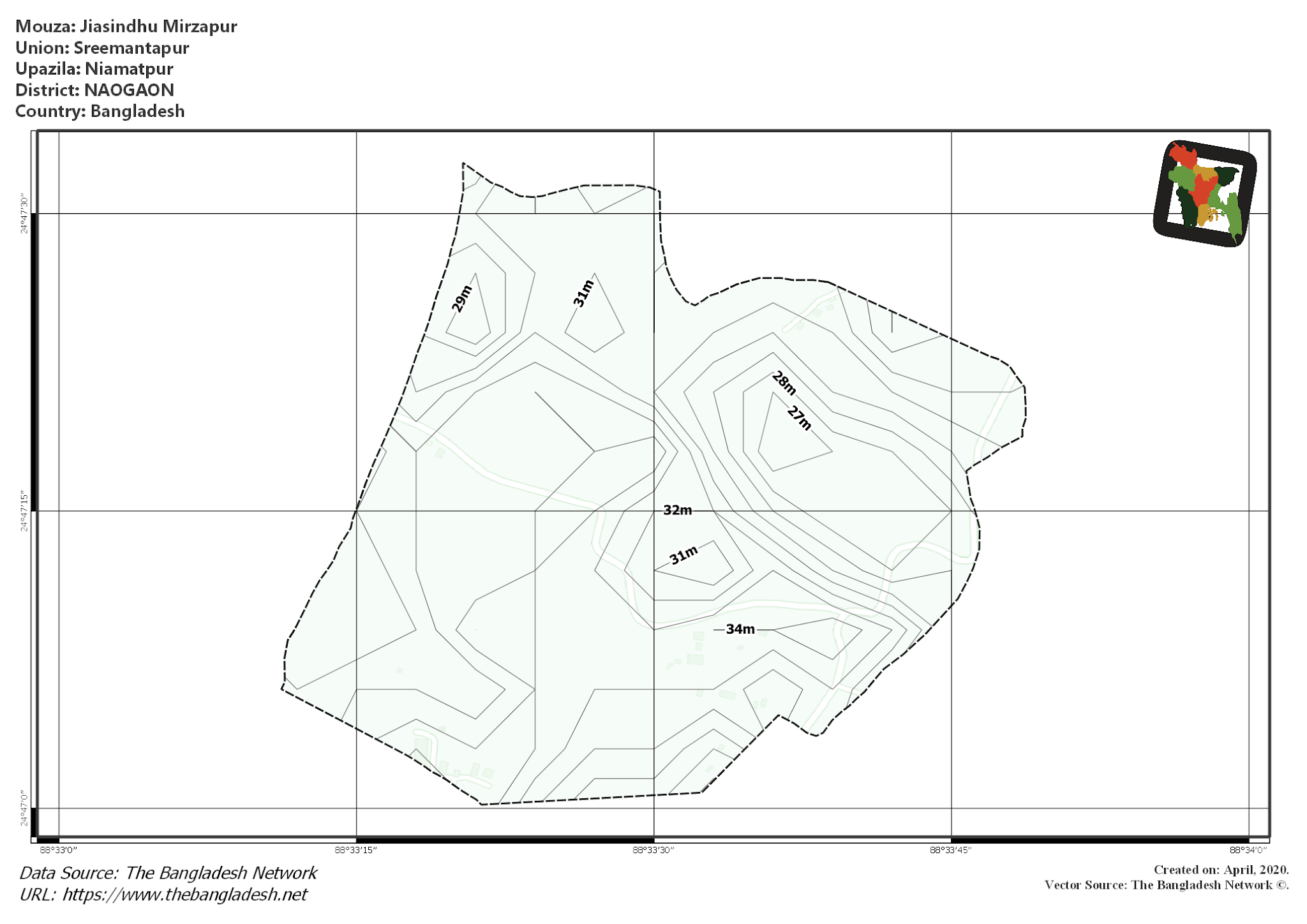 Map of Jiasindhu Mirzapur Mouza of Niamatpur Upazila, NAOGAON Map of Jiasindhu Mirzapur Mouza of Niamatpur Upazila, NAOGAON, Bangladesh.