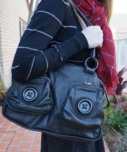 Away From the Blue Aussie Style Blog Mimco Black Button bag