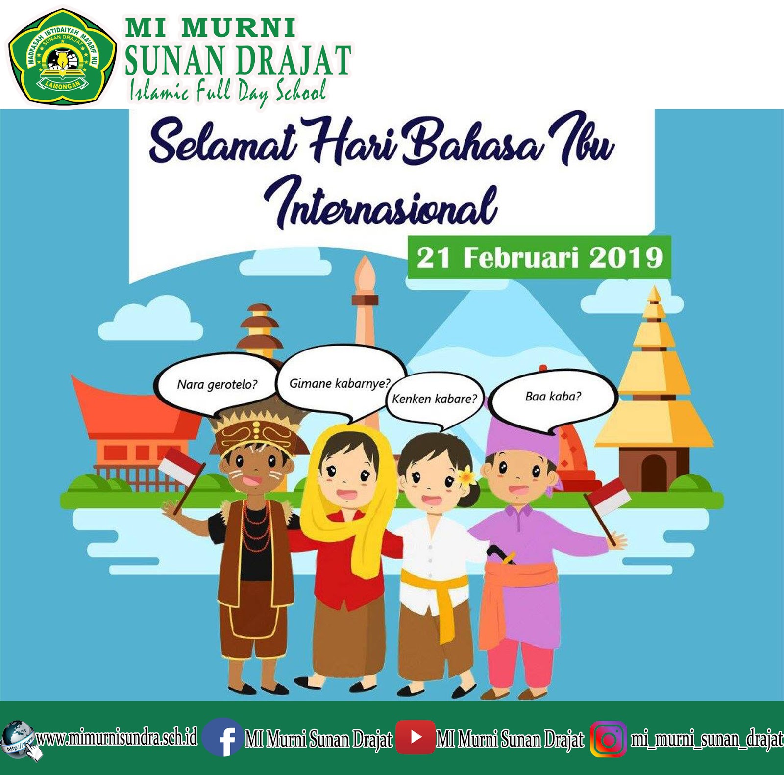 Selamat Hari Bahasa Ibu Internasional 2019 - Ahlan Wasahlan Fi Madrasah