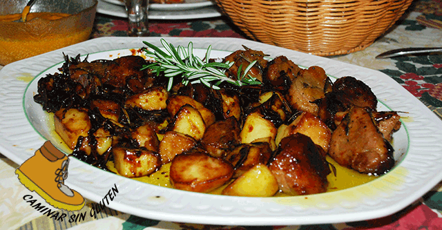Solomillo de cerdo a la miel de tomillo con patatas al romero 