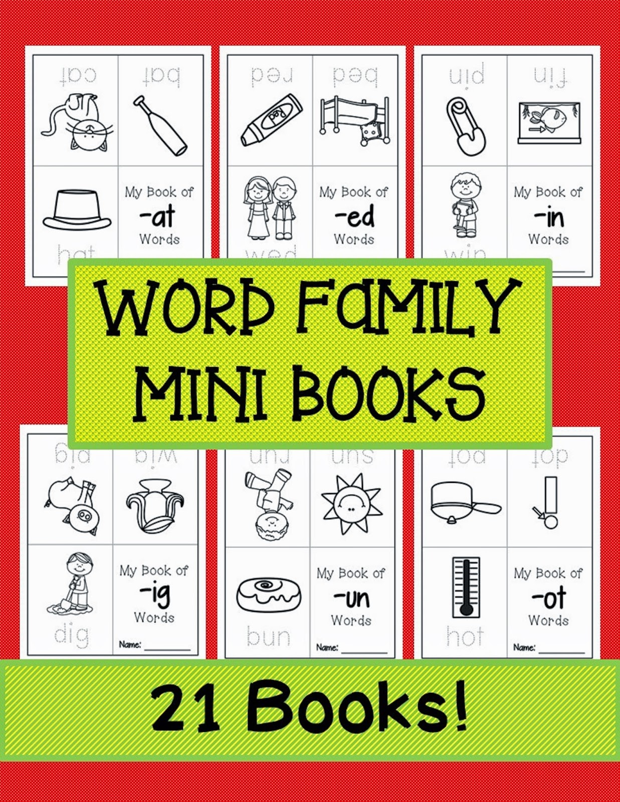 Word Family Books Printable Printable World Holiday Word Family Books Printable Printable World Holiday