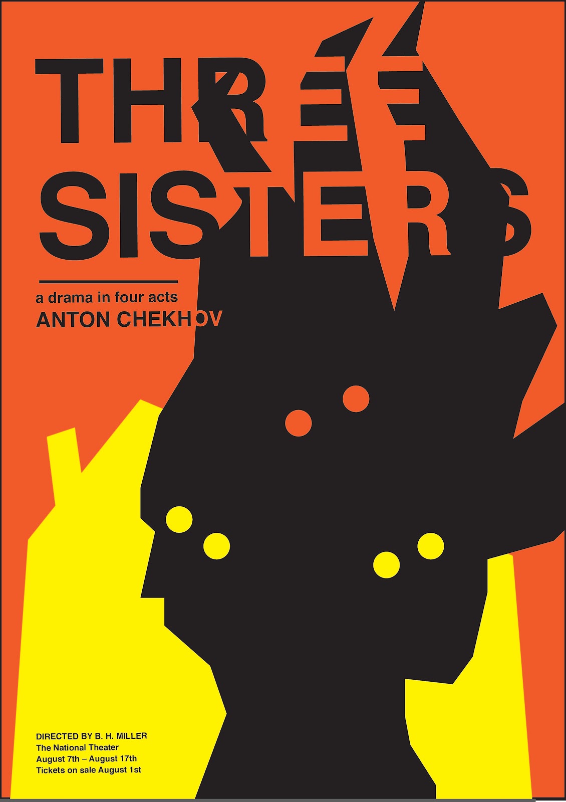 MTB Design & Illustration: Chekhov Poster: Three Sisters