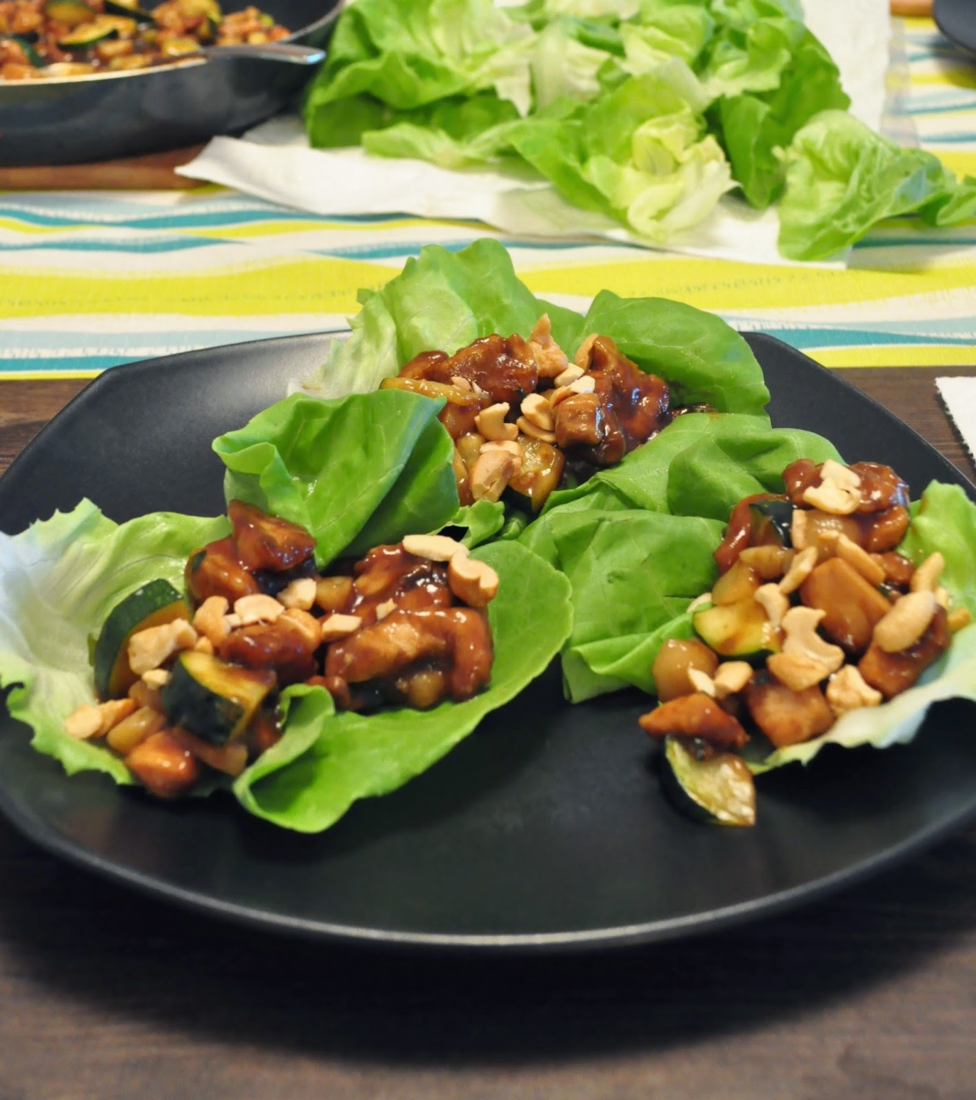 My Tiny Oven Kung Pao Chicken Lettuce Wraps