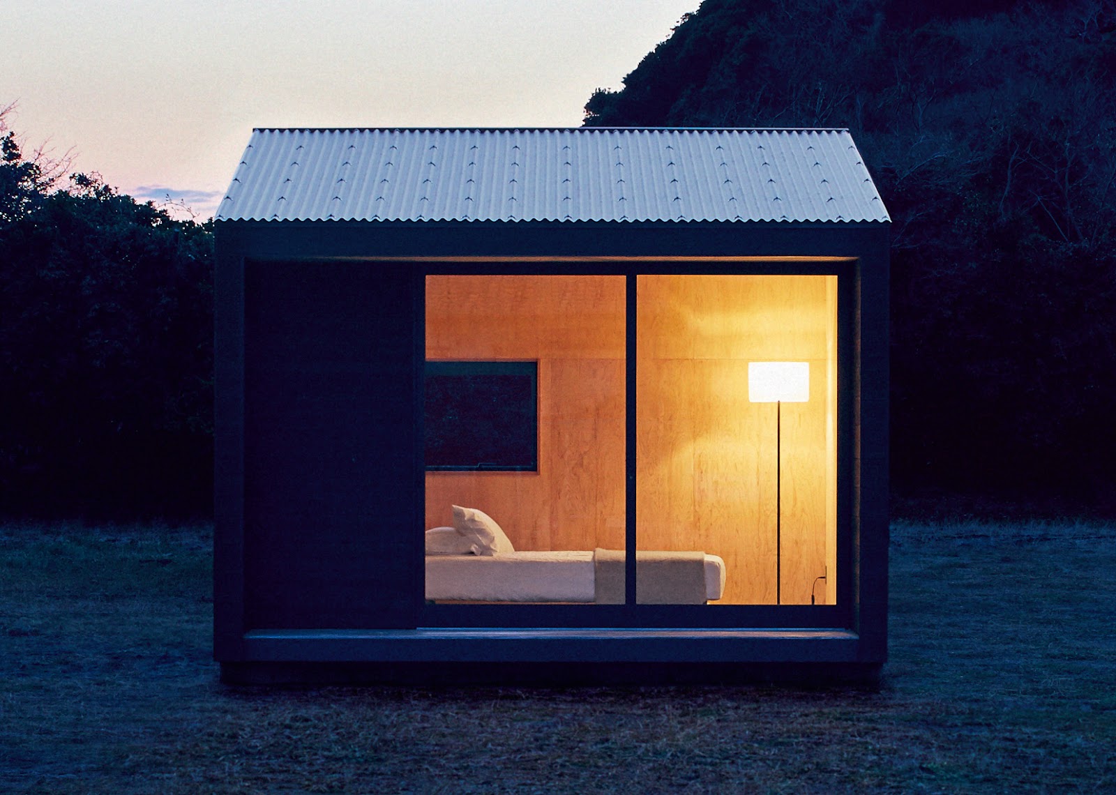 Lumicene Has Created A Tiny Prefab Cabin With A Retractable Curved